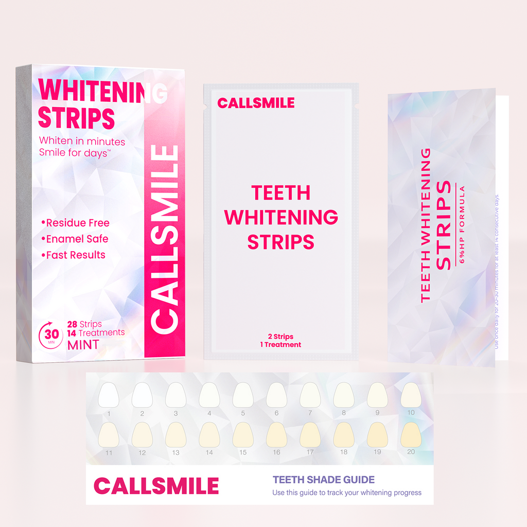 Teeth Whitening Strips - 14 Treatments Enamel Safe, Professional Teeth Whitening with Non-Slip Dry Strip Technology, Deep Stains Removal,